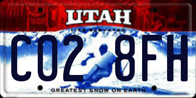 UT license plate C028FH