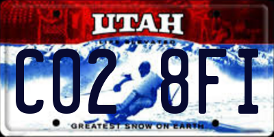 UT license plate C028FI