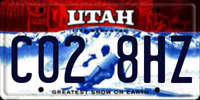UT license plate C028HZ