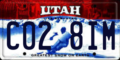UT license plate C028IM