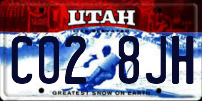 UT license plate C028JH