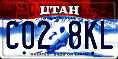 UT license plate C028KL