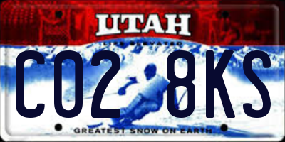 UT license plate C028KS
