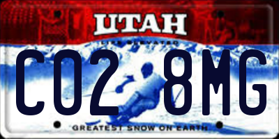 UT license plate C028MG