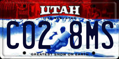 UT license plate C028MS