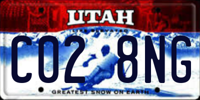 UT license plate C028NG