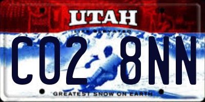 UT license plate C028NN