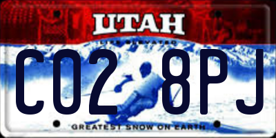 UT license plate C028PJ