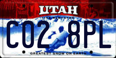 UT license plate C028PL