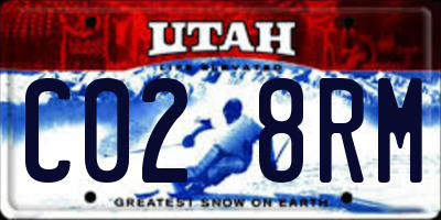 UT license plate C028RM