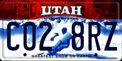 UT license plate C028RZ