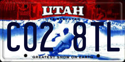 UT license plate C028TL