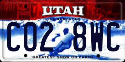 UT license plate C028WC