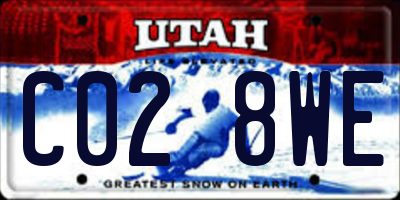 UT license plate C028WE