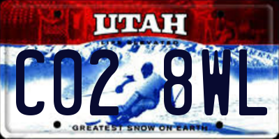 UT license plate C028WL