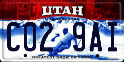 UT license plate C029AI