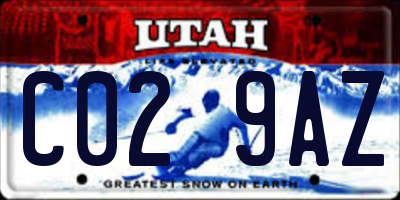 UT license plate C029AZ