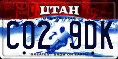 UT license plate C029DK