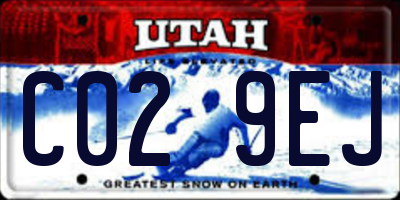 UT license plate C029EJ