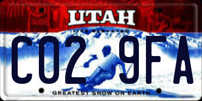 UT license plate C029FA