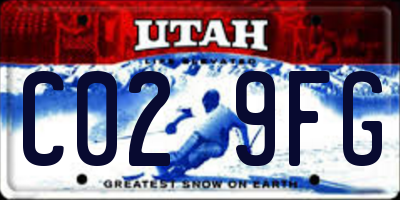 UT license plate C029FG
