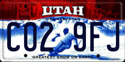 UT license plate C029FJ