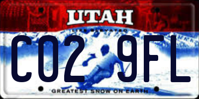 UT license plate C029FL