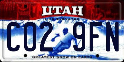 UT license plate C029FN
