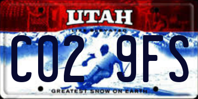 UT license plate C029FS