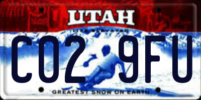 UT license plate C029FU