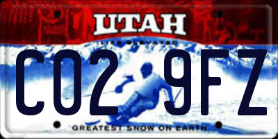 UT license plate C029FZ