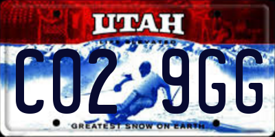 UT license plate C029GG
