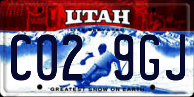 UT license plate C029GJ