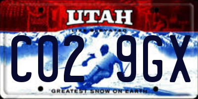 UT license plate C029GX