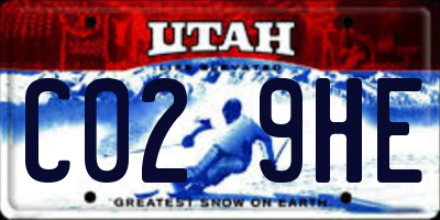 UT license plate C029HE