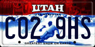 UT license plate C029HS