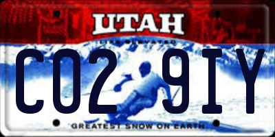UT license plate C029IY