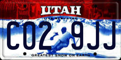 UT license plate C029JJ
