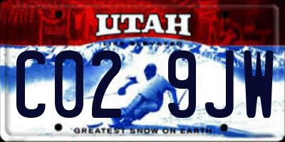 UT license plate C029JW