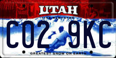 UT license plate C029KC