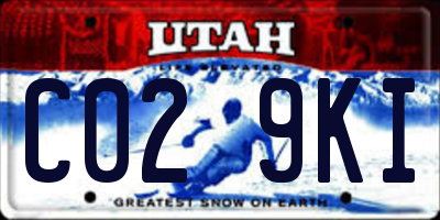 UT license plate C029KI