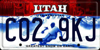UT license plate C029KJ