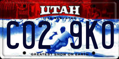 UT license plate C029KO