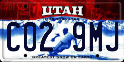 UT license plate C029MJ