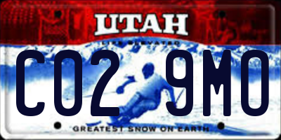 UT license plate C029MO