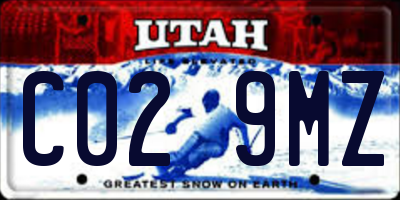 UT license plate C029MZ