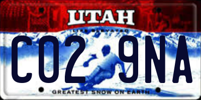 UT license plate C029NA