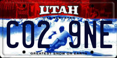 UT license plate C029NE