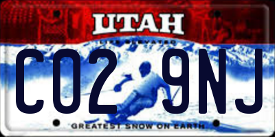 UT license plate C029NJ