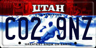 UT license plate C029NZ
